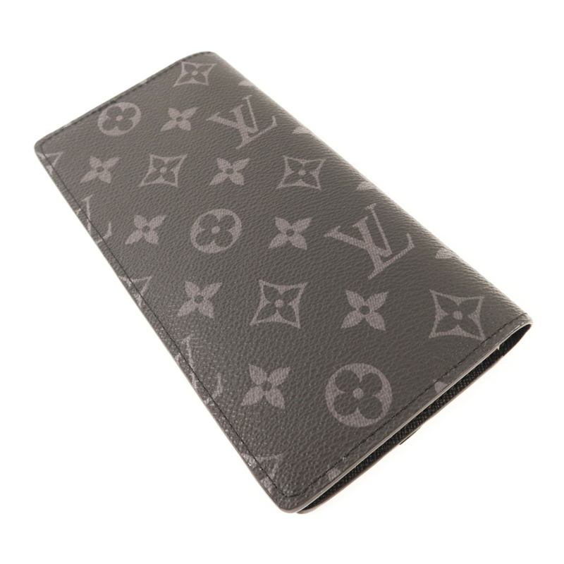 LOUIS VUITTON Monogram Eclipse Brazza銀扣長錢包-3