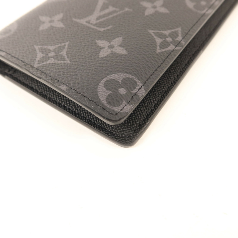 LOUIS VUITTON Monogram Eclipse Brazza銀扣長錢包-8