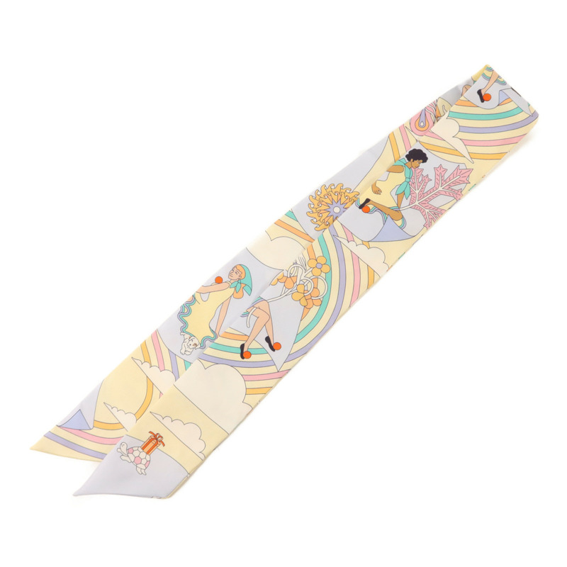 HERMES 絲質Twilly絲巾-1