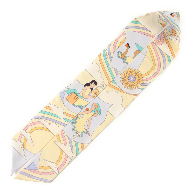 HERMES 絲質Twilly絲巾-2