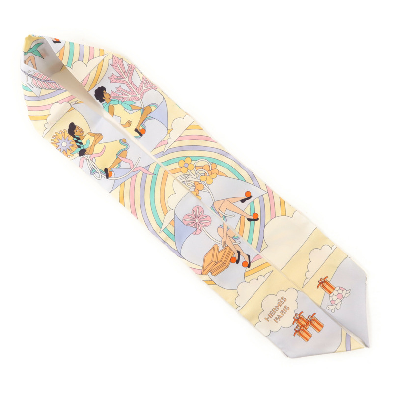 HERMES 絲質Twilly絲巾-3
