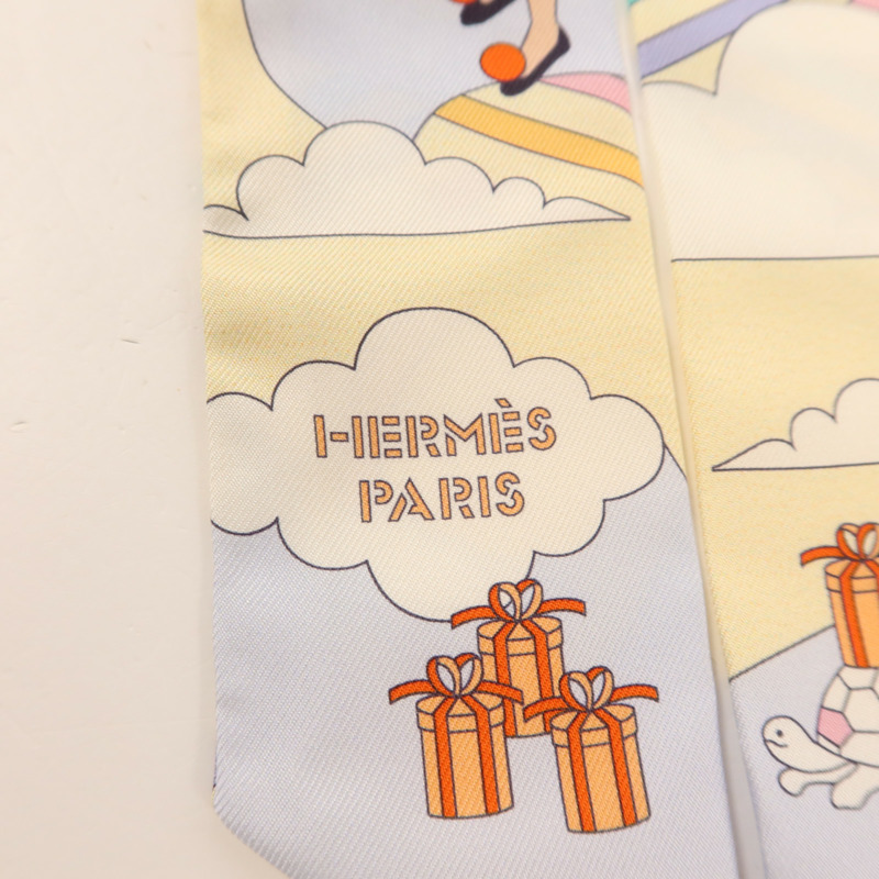 HERMES 絲質Twilly絲巾-4