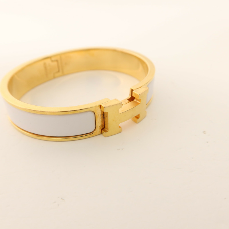 HERMES 金屬/琺瑯Clic H手鐲-4