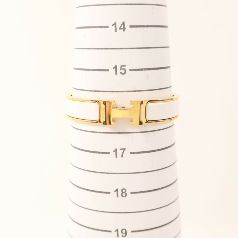 HERMES 金屬/琺瑯Clic H手鐲-9