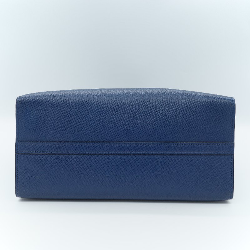 Prada 普拉達 藍色 Saffiano 牛皮 托特包-6