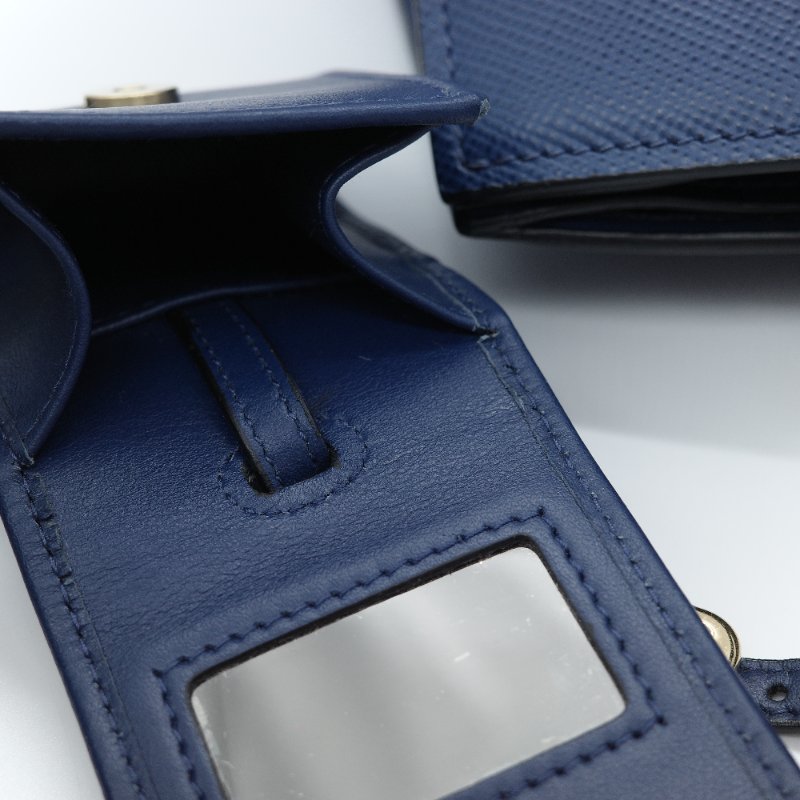 Prada 普拉達 藍色 Saffiano 牛皮 托特包-14