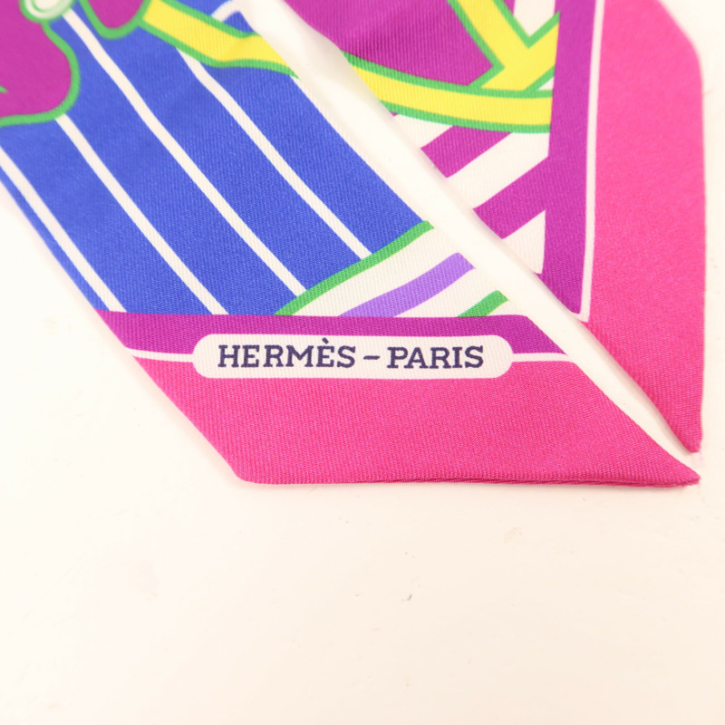HERMES 絲質Twilly絲巾-4