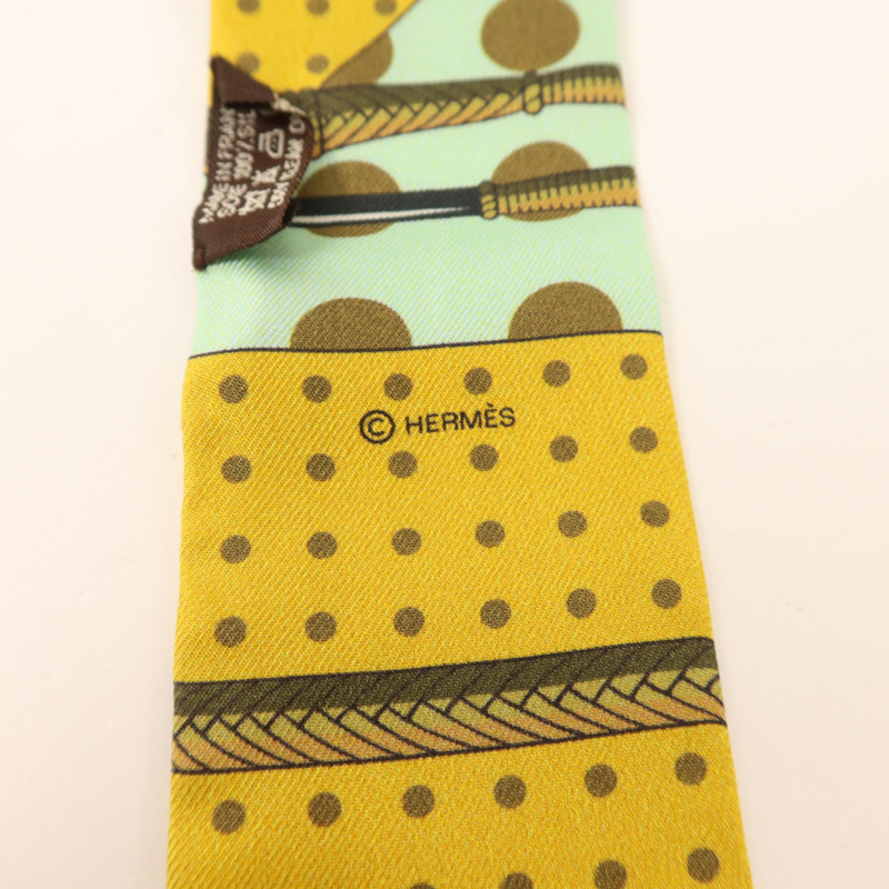 HERMES 絲質Twilly絲巾-5