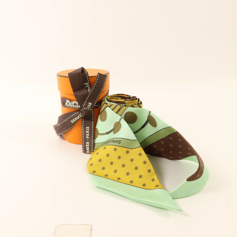 HERMES 絲質Twilly絲巾-8
