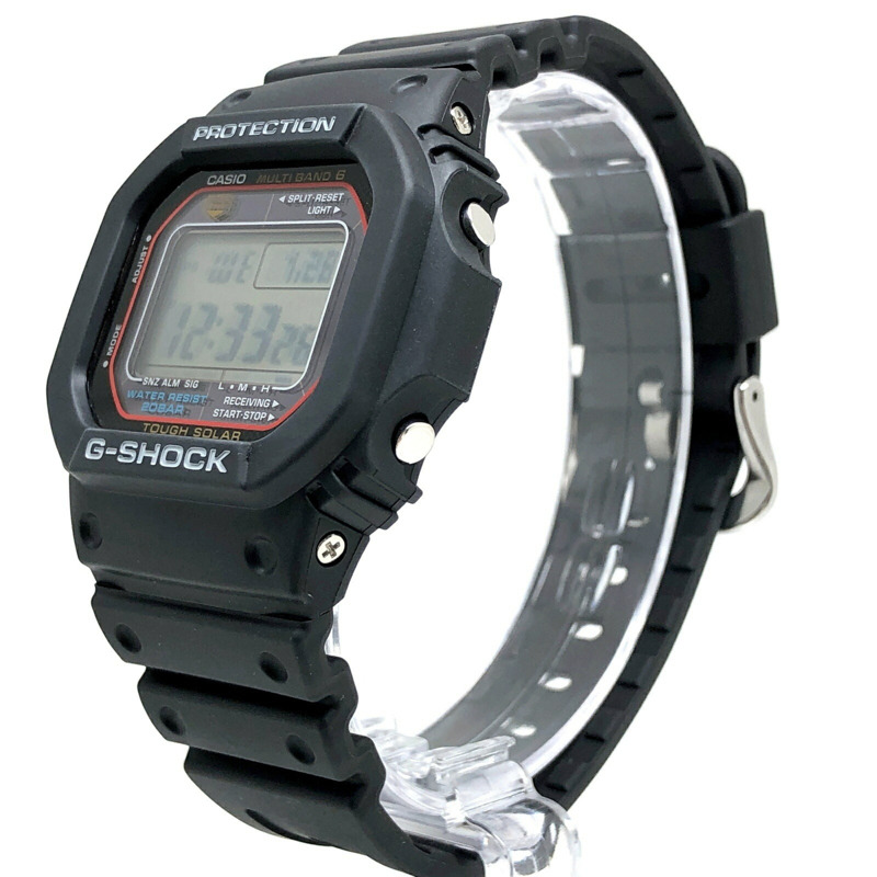 卡西歐 G-SHOCK GW-M5610U-1 電波太陽能手錶，支援六局電波接收，具備 Tough Solar 太陽能動力、LED 背光、方形設計，黑色。 2021 年 7 月發布。可在 Mikunigaoka 商店購買。-2