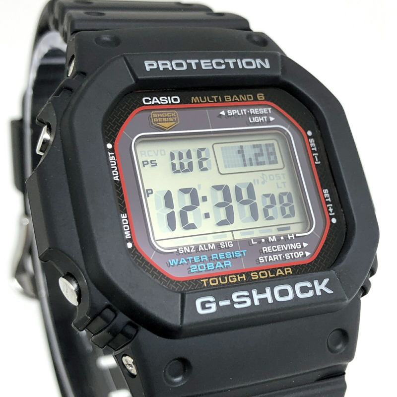卡西歐 G-SHOCK GW-M5610U-1 電波太陽能手錶，支援六局電波接收，具備 Tough Solar 太陽能動力、LED 背光、方形設計，黑色。 2021 年 7 月發布。可在 Mikunigaoka 商店購買。-3