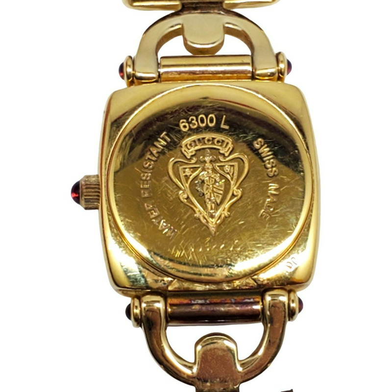 GUCCI 6300L 女士腕錶，舊款 Gucci 金棕色錶殼，非原廠錶帶，Kaizuka 專賣店-1