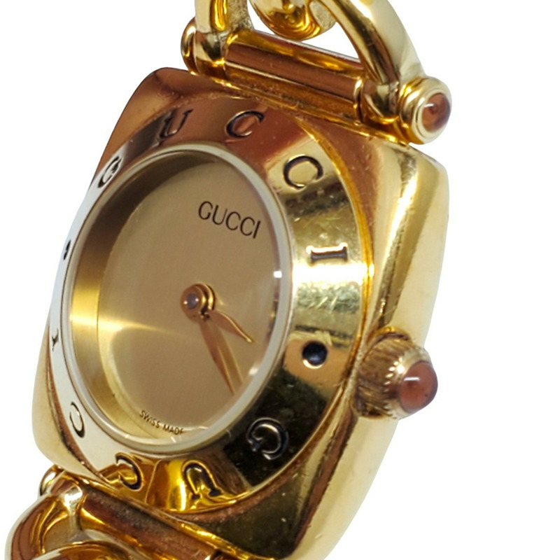GUCCI 6300L 女士腕錶，舊款 Gucci 金棕色錶殼，非原廠錶帶，Kaizuka 專賣店-2