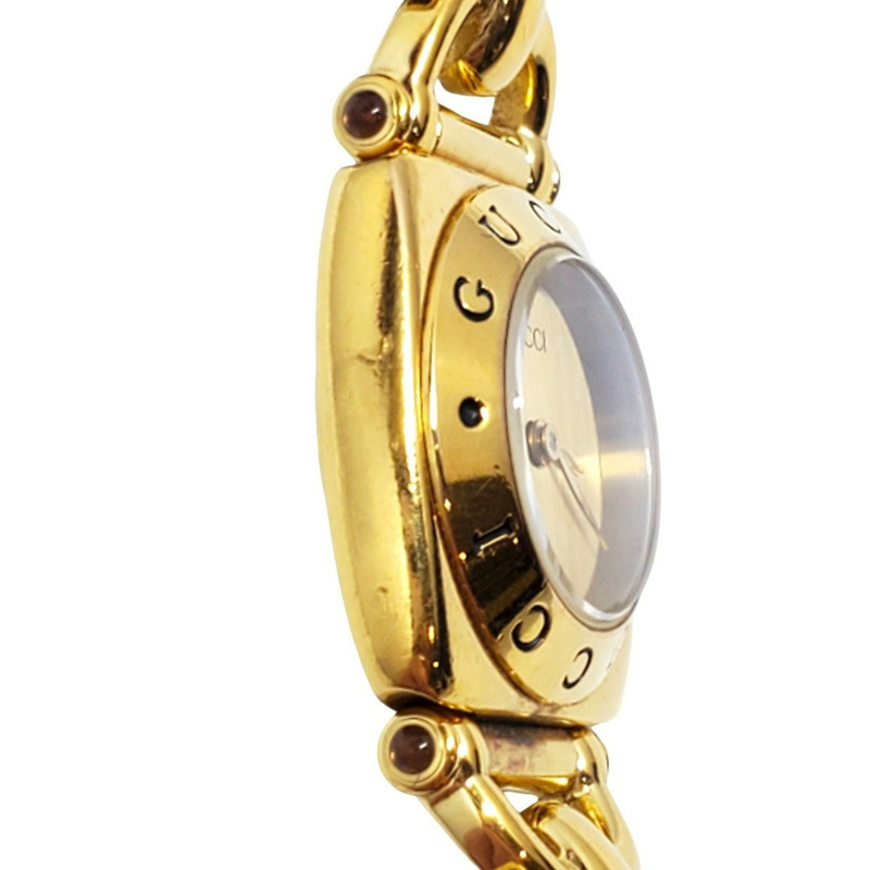 GUCCI 6300L 女士腕錶，舊款 Gucci 金棕色錶殼，非原廠錶帶，Kaizuka 專賣店-3
