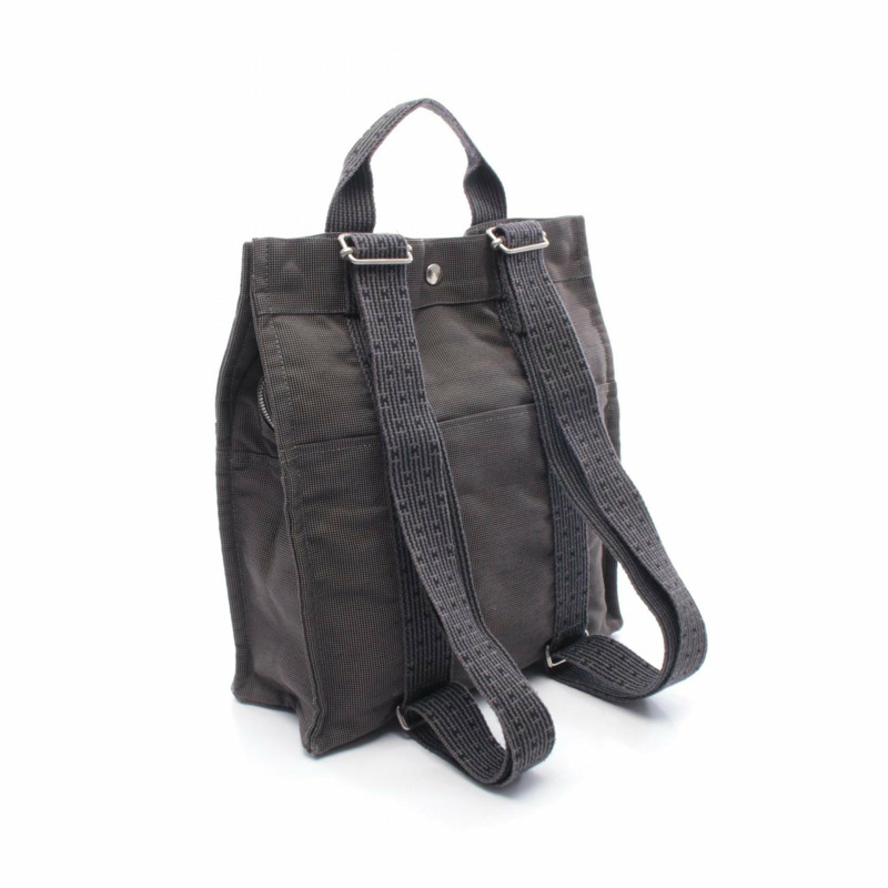 愛馬仕 Hermès Air Line Ad MM 雙肩包/手提包，帆布/尼龍帆布，男女款，灰色-1