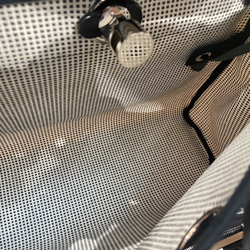 HERMES 愛馬仕 HERBAG 30 側背包 帆布×皮革 黑色 銀釦-16