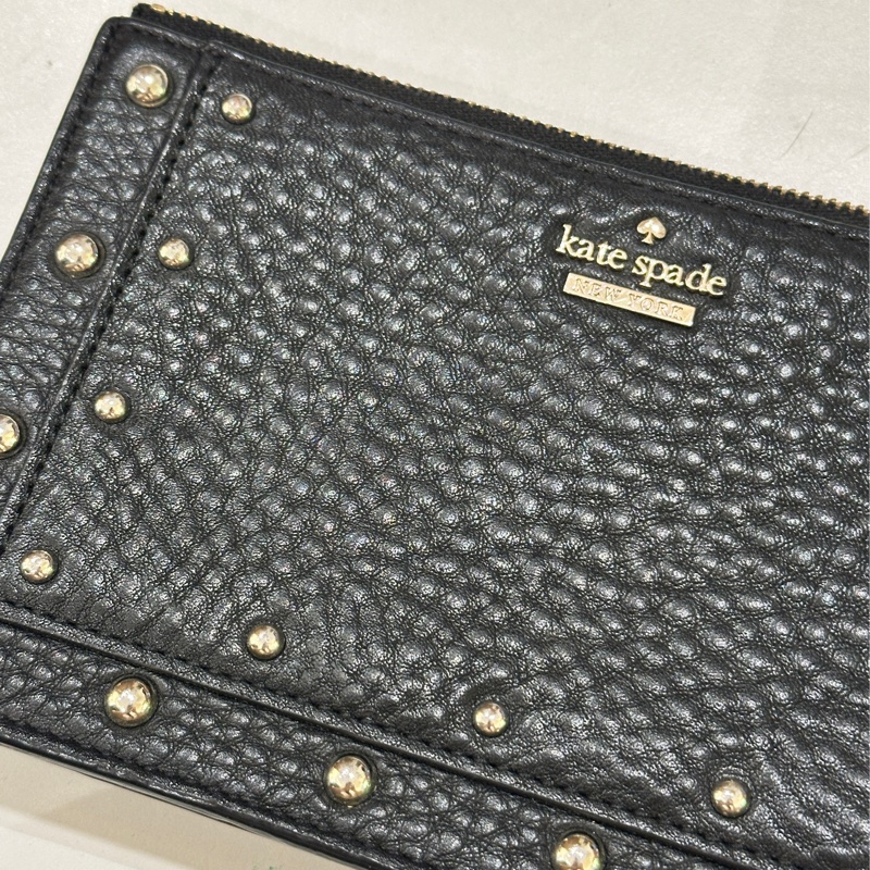 Kate spade 黑色牛皮手拿包-4