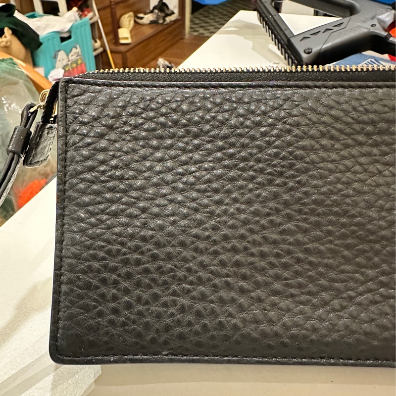 Kate spade 黑色牛皮手拿包-9