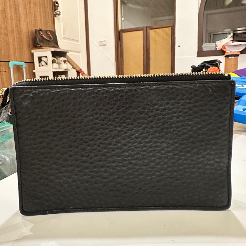 Kate spade 黑色牛皮手拿包-10