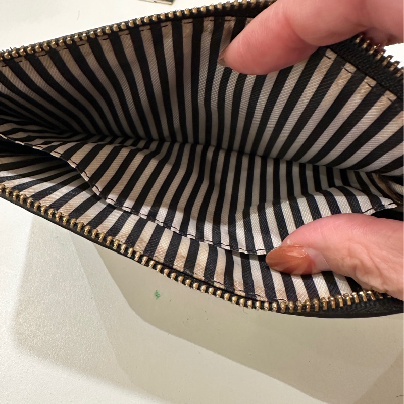 Kate spade 黑色牛皮手拿包-16