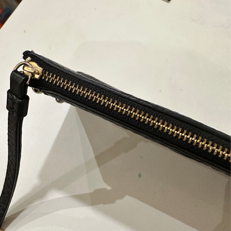 Kate spade 黑色牛皮手拿包-23