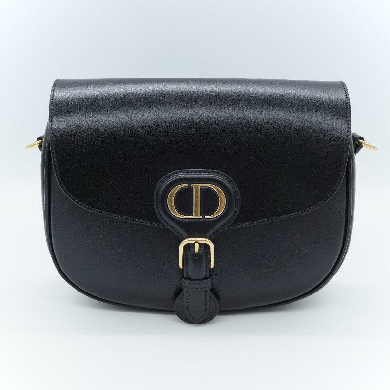 Dior迪奧 Bobby Box 黑色 小牛皮 中號 斜掛包 翻蓋包-1