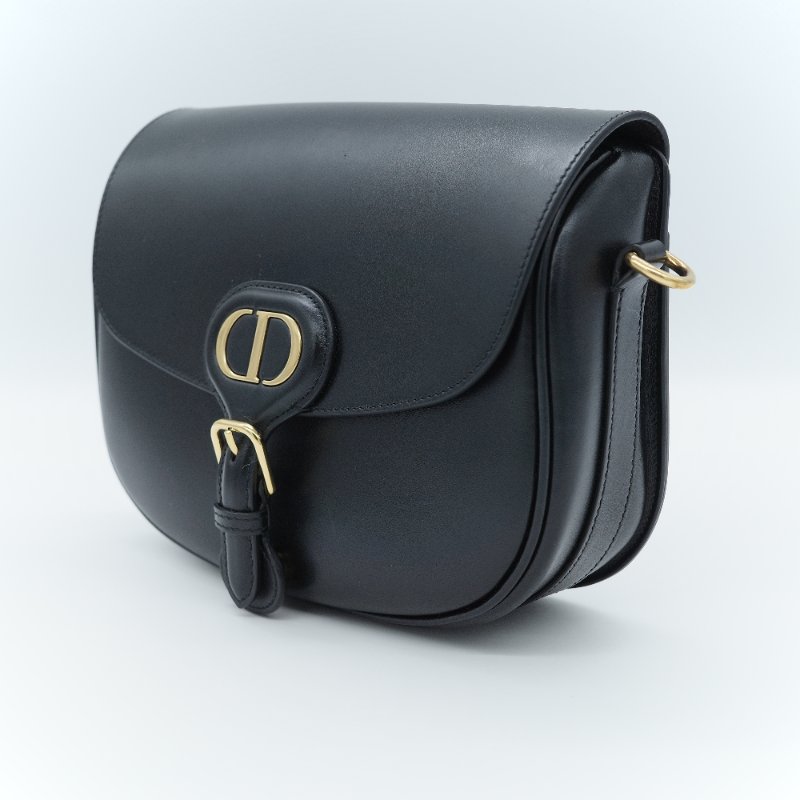Dior迪奧 Bobby Box 黑色 小牛皮 中號 斜掛包 翻蓋包-3