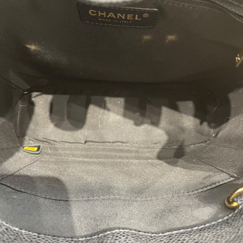 CHANEL 香奈兒 PST COCO 鍊條托特包 荔枝牛皮 黑色 金釦-11