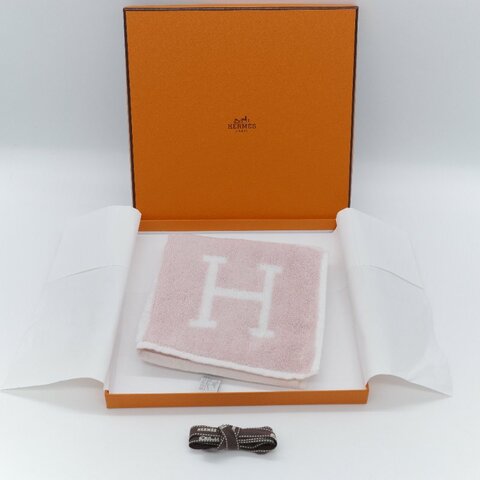 Hermès 愛馬仕 Avalon 粉色 純棉 手帕 小方巾