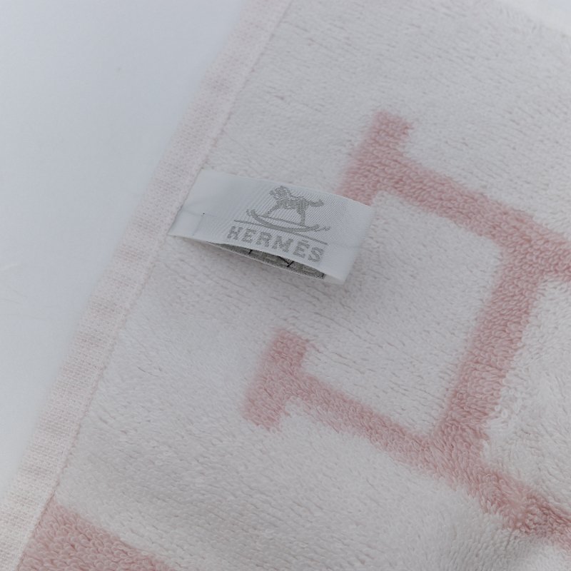 Hermès 愛馬仕 Avalon 粉色 純棉 手帕 小方巾-4
