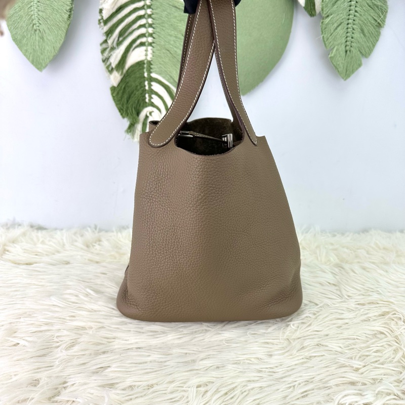 HERMES PICOTIN 22 大象灰銀扣菜籃子 Y Stamp 全套有單-3