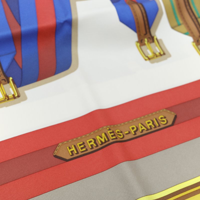 Hermès愛馬仕Les Sangles Forever 永恆的帶扣 絲絨斜紋 真絲方巾-6