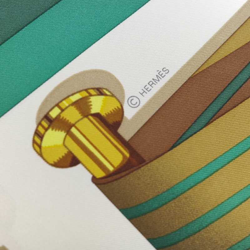 Hermès愛馬仕Les Sangles Forever 永恆的帶扣 絲絨斜紋 真絲方巾-9