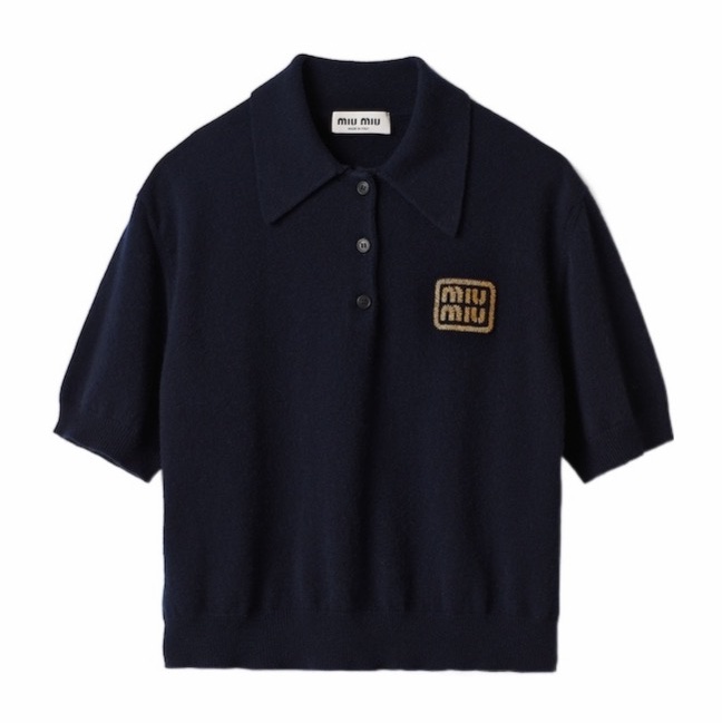 Miu Miu 女士 羊絨針織 Polo 衫IT-36 IT-42碼-0