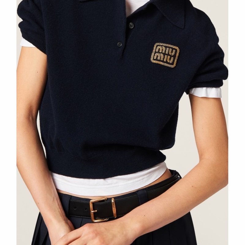 Miu Miu 女士 羊絨針織 Polo 衫IT-36 IT-42碼-3