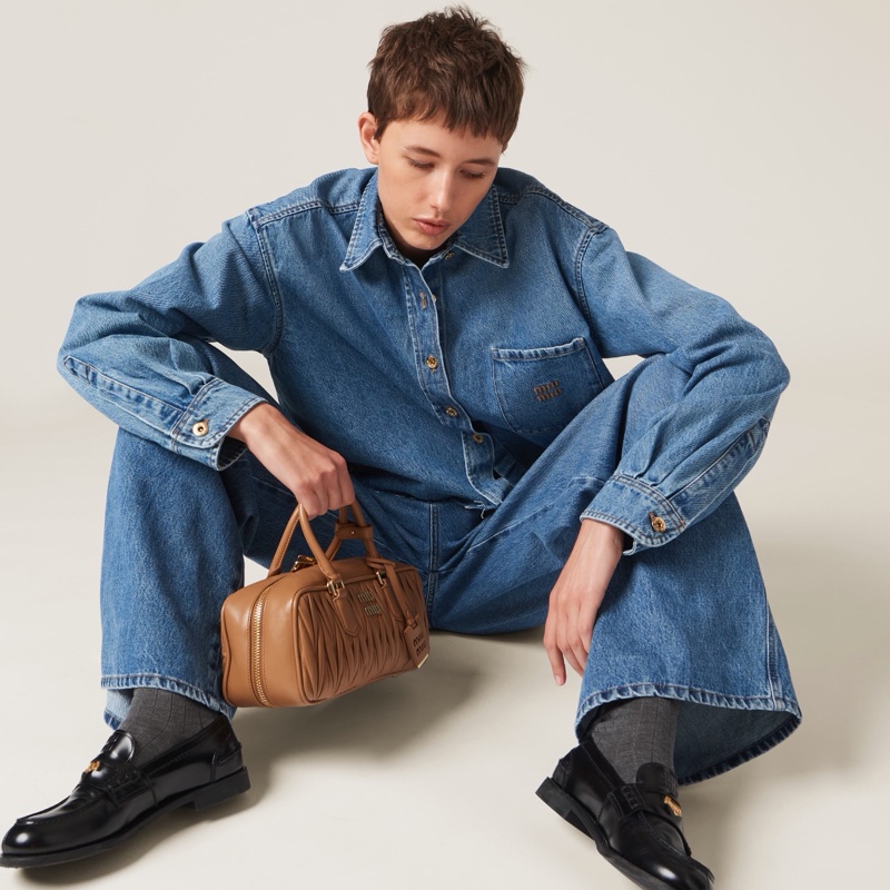 Miu Miu 女士 徽標牛仔外套IT-36 IT-40 IT-42碼-1