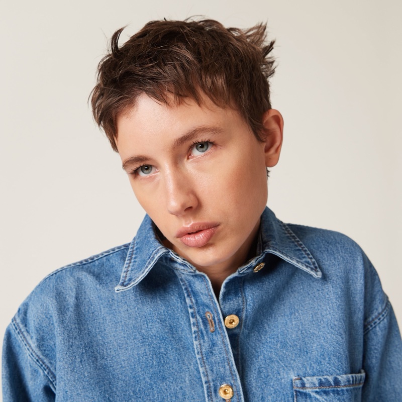 Miu Miu 女士 徽標牛仔外套IT-36 IT-40 IT-42碼-2