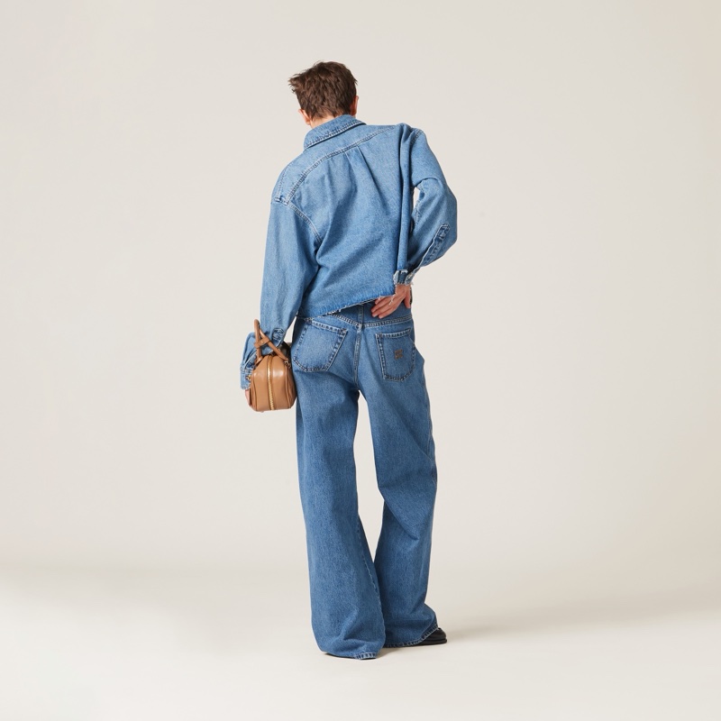 Miu Miu 女士 徽標牛仔外套IT-36 IT-40 IT-42碼-3