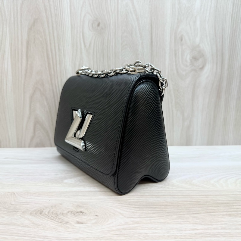 LV包包黑銀EPI轉釦TwistPM肩斜背包M50332-3