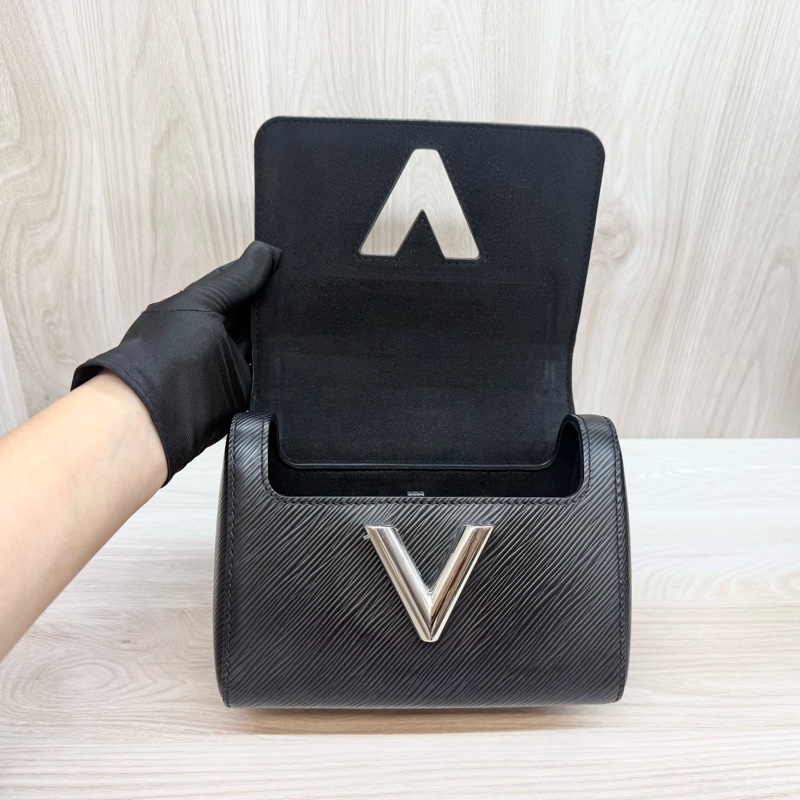 LV包包黑銀EPI轉釦TwistPM肩斜背包M50332-6