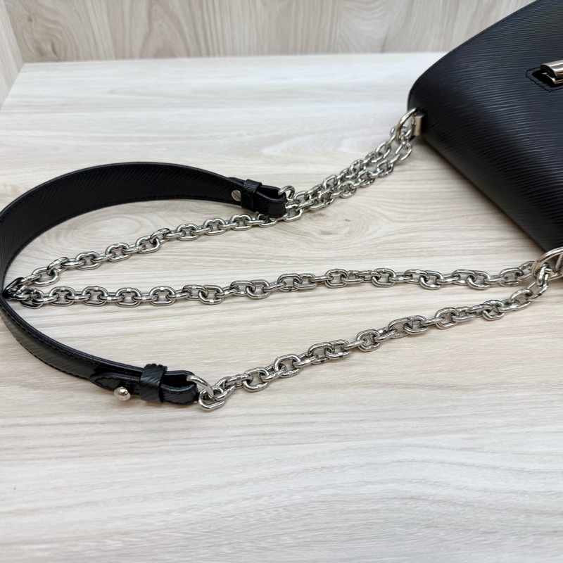 LV包包黑銀EPI轉釦TwistPM肩斜背包M50332-8