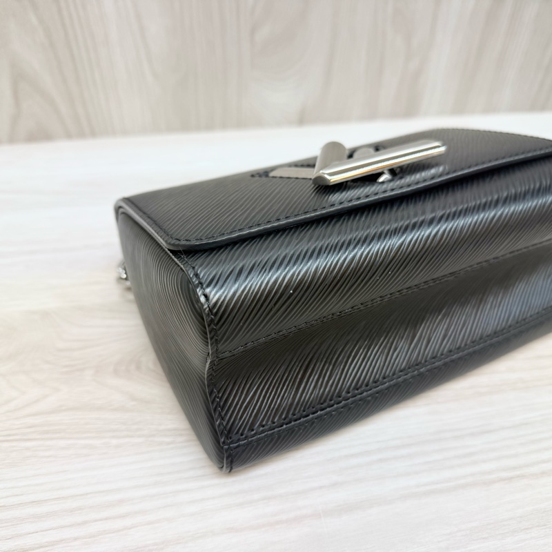 LV包包黑銀EPI轉釦TwistPM肩斜背包M50332-13