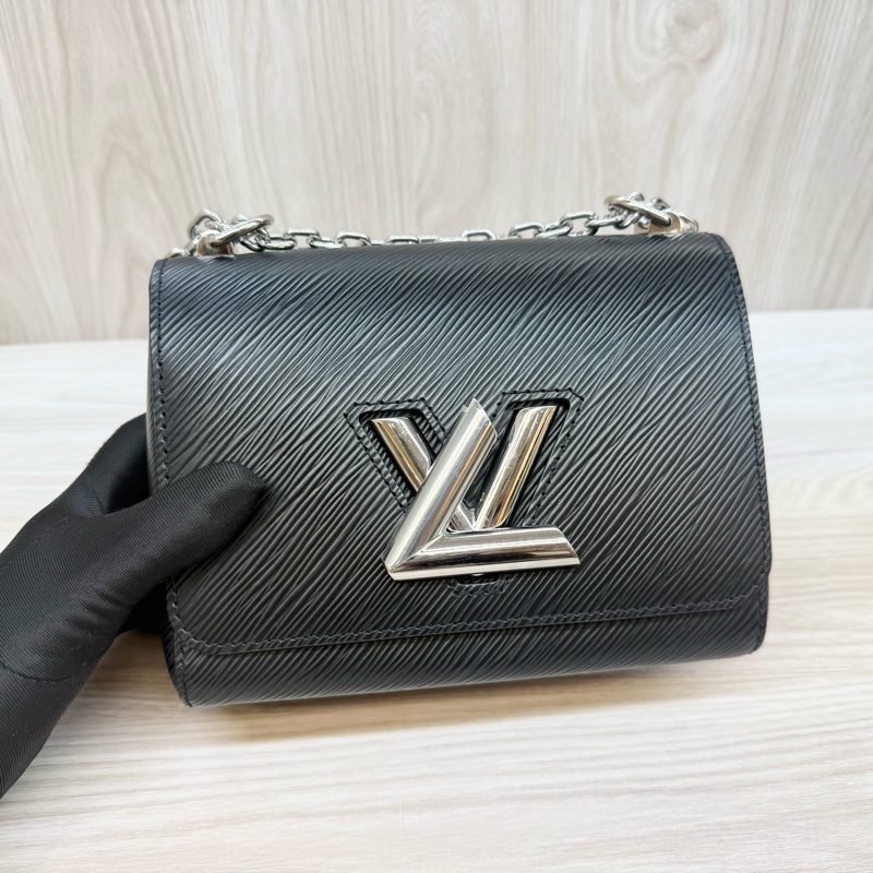 LV包包黑銀EPI轉釦TwistPM肩斜背包M50332-14
