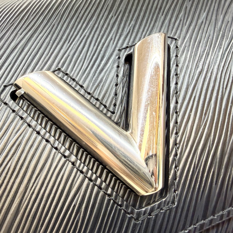 LV包包黑銀EPI轉釦TwistPM肩斜背包M50332-15