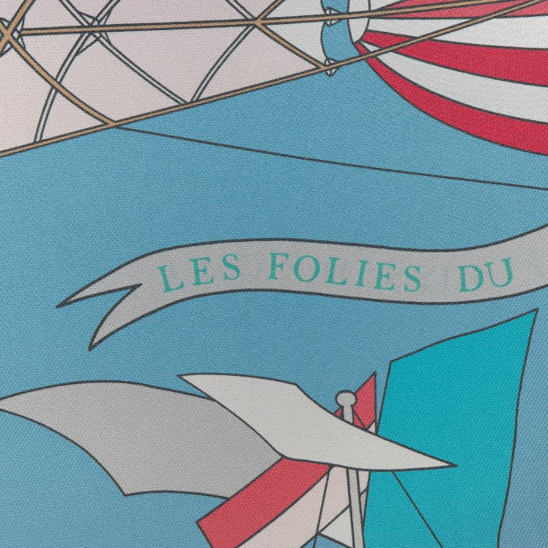 Hermès愛馬仕Les Folies du Ciel天空的瘋狂 雙面印花 真絲方巾-9