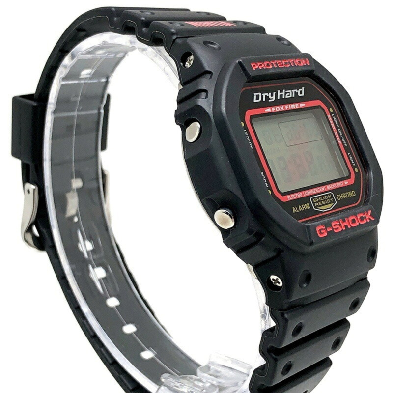 卡西歐 G-SHOCK DW-5600VT MINTIA DryHard 聯名腕錶,黑色火焰 EL 錶盤。非賣品。 2008 年 9 月得獎作品。三國丘店。-1