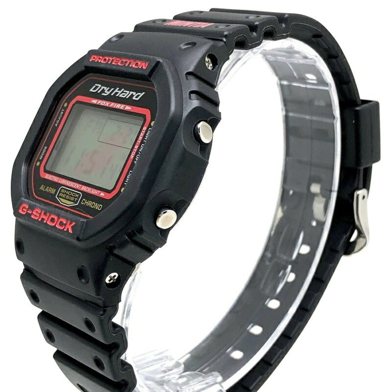 卡西歐 G-SHOCK DW-5600VT MINTIA DryHard 聯名腕錶,黑色火焰 EL 錶盤。非賣品。 2008 年 9 月得獎作品。三國丘店。-2