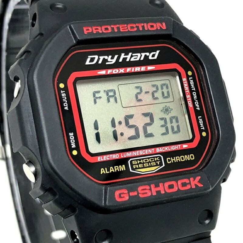 卡西歐 G-SHOCK DW-5600VT MINTIA DryHard 聯名腕錶,黑色火焰 EL 錶盤。非賣品。 2008 年 9 月得獎作品。三國丘店。-3