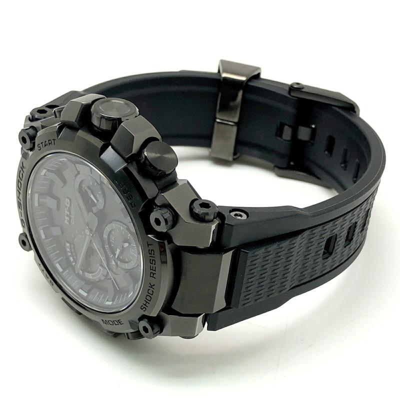 卡西歐 G-SHOCK MTG-B3000B-1A MT-G 電波太陽能手錶，支援藍牙、手機連接、三重防震（防震、防離心、防震動）、雙核防護結構、LED 照明、黑灰色指針，2022 年 5 月發售，Miigakunoka 商店有售。-4