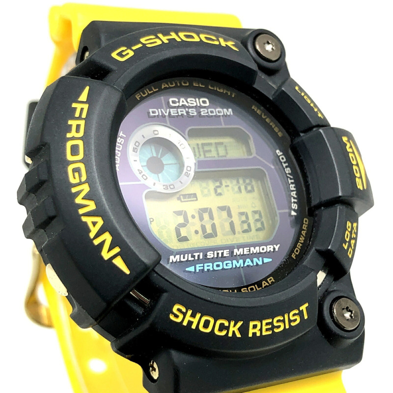 卡西歐 G-SHOCK Frogman Irukuji 2004 強韌太陽能手錶 GW-204K-9，國際版 Iruka Kujira 設計，黑黃配色，數字顯示，Mikunigaoka 專賣店-3